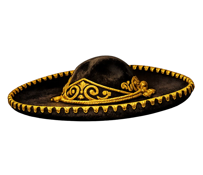 Sombrero Dorado Mariachi Grande