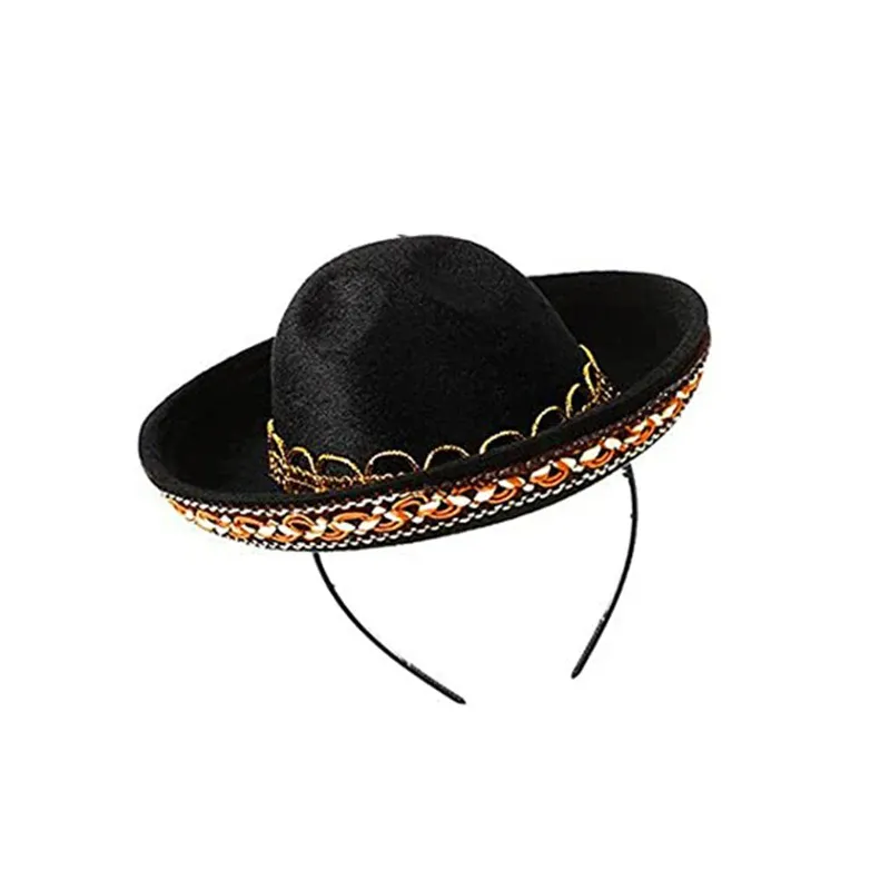 Cintillo Mini Sombrero de Charro Elegante